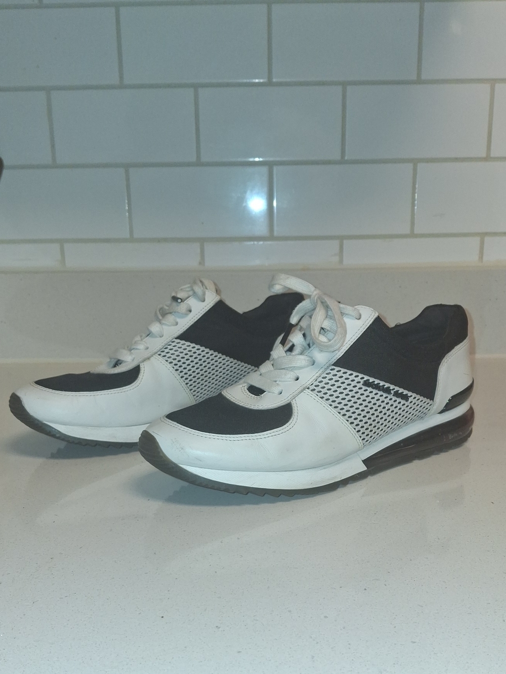 Michael Kors Black and White Men's Low-Top Sneakers
